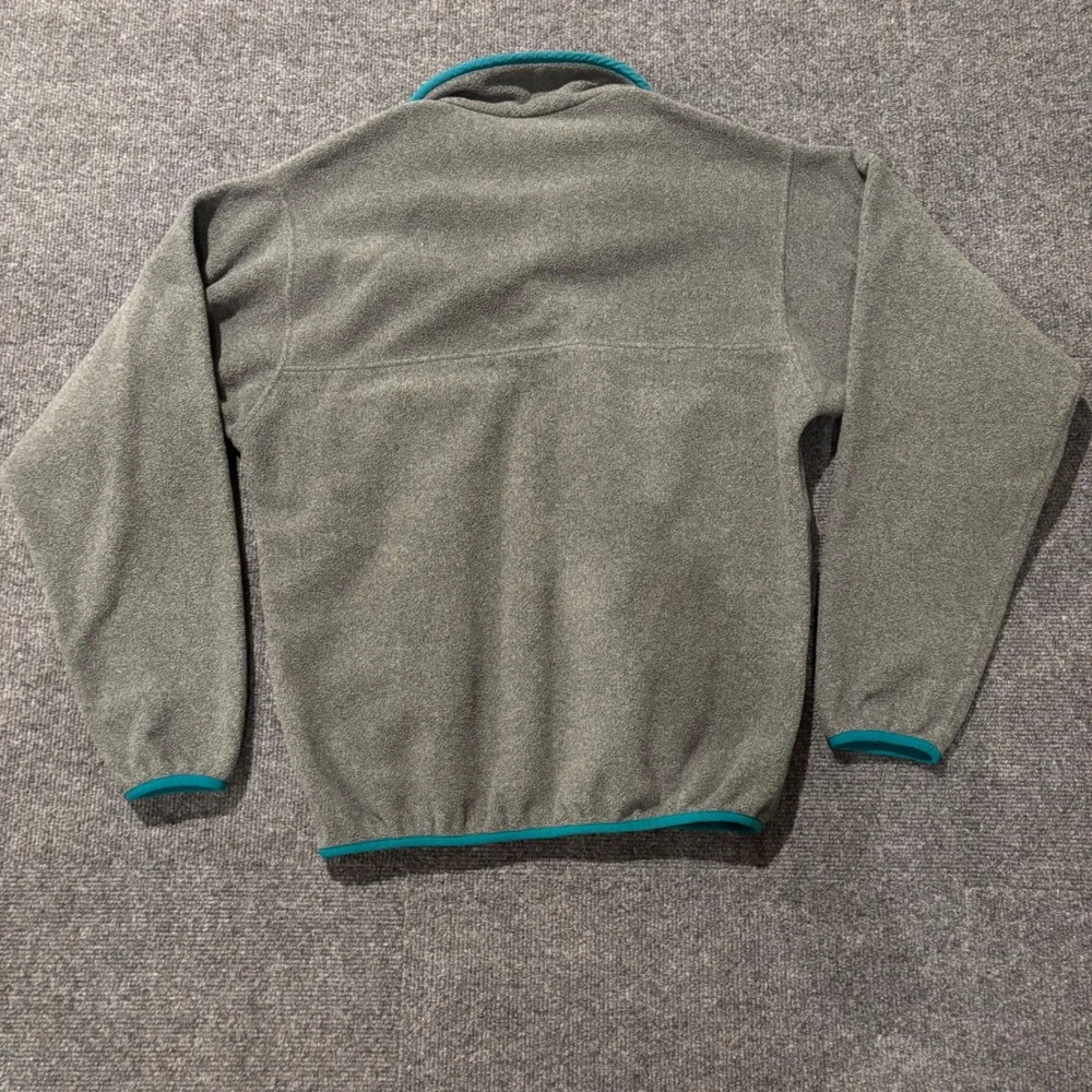 Patagonia Synchilla Snap-T Fleece Pullover Grey Teal Mens Small